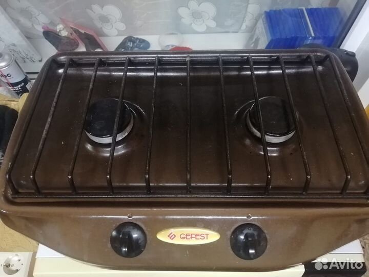 Плита газовая настольная гефест 2-х комфорочная