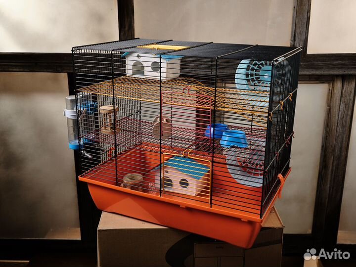 Клетка 3х этажная для крыс песчанок хомяков крысят