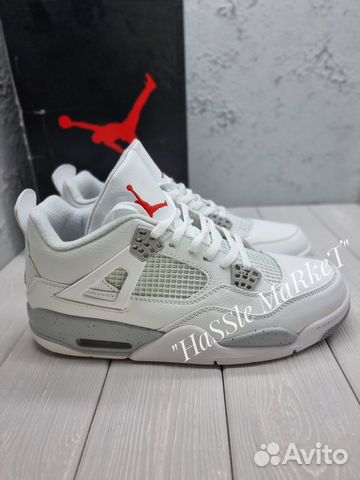 Кроссовки Унисекс Nike Air Jordan4 White Grey36-46