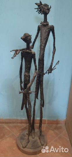 Скульптура,сварной чёрный металл, 92 см.,6 кг