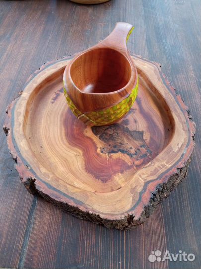 Тарелка из спила