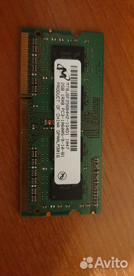 Оперативная память ddr3 для ноутбука 1gb, 2gb