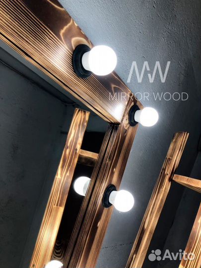 Гримерное зеркало в полный рост с лампочками