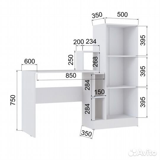 Компьютерный стол белый