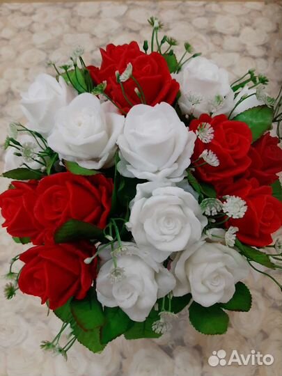 Цветочные букеты из мыла