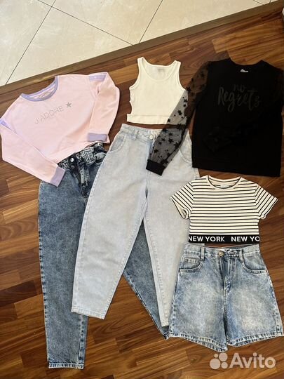 Вещи на девочку пакетом 140-146