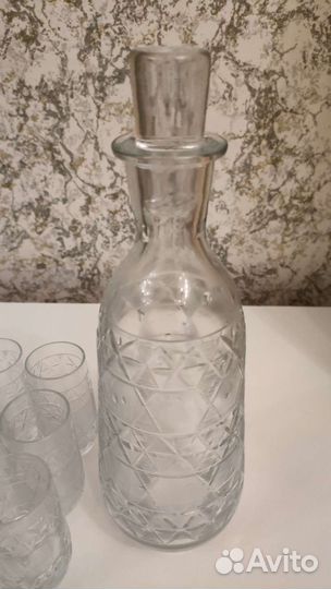 Графин и 6 стопок набор СССР
