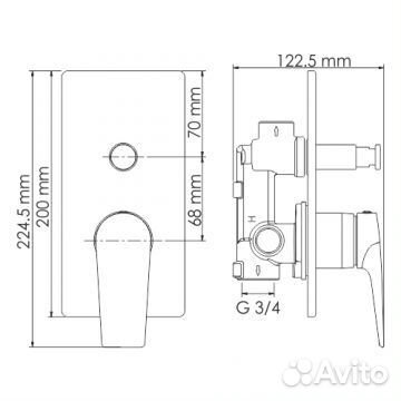 Смеситель для душа Wasserkraft Wiese 8400 Серый