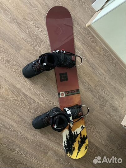 Комплект сноудборд+крепления +ботинки