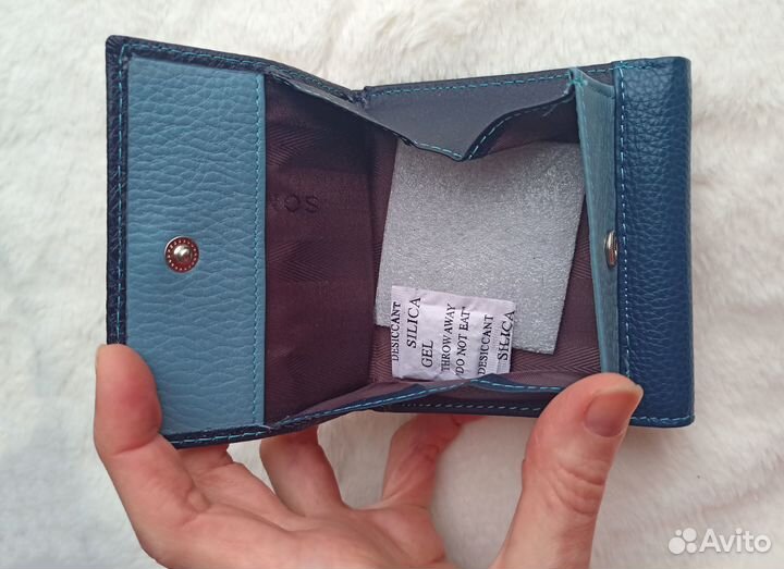 Кошелёк синий кожаный somuch