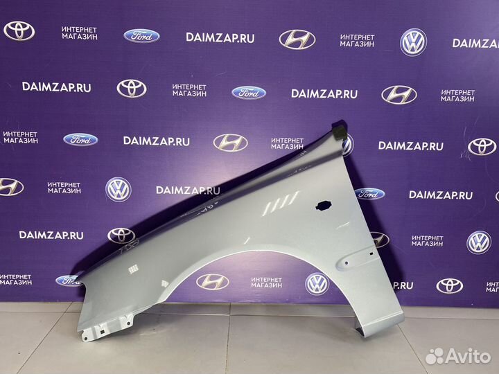 Крыло Hyundai Accent Левое Темное Серебро