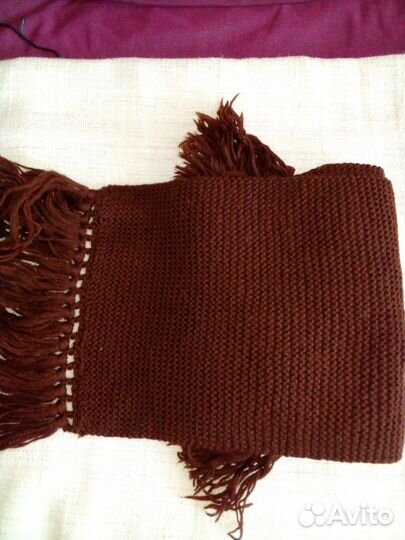Шарф коричневый 2 м. x 18 см