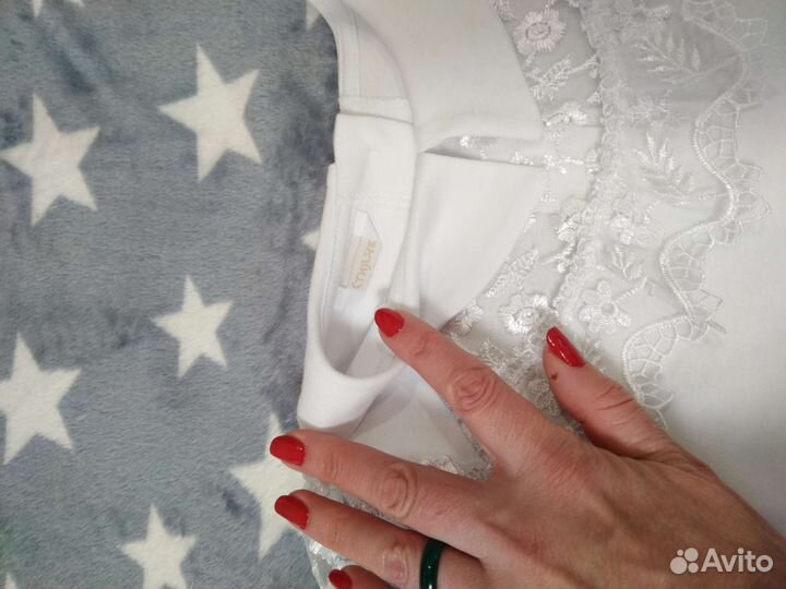 Блузка белая для девочек 134-140