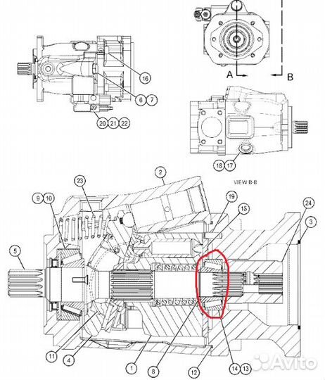 Конусный подшипник Caterpillar 105-3032