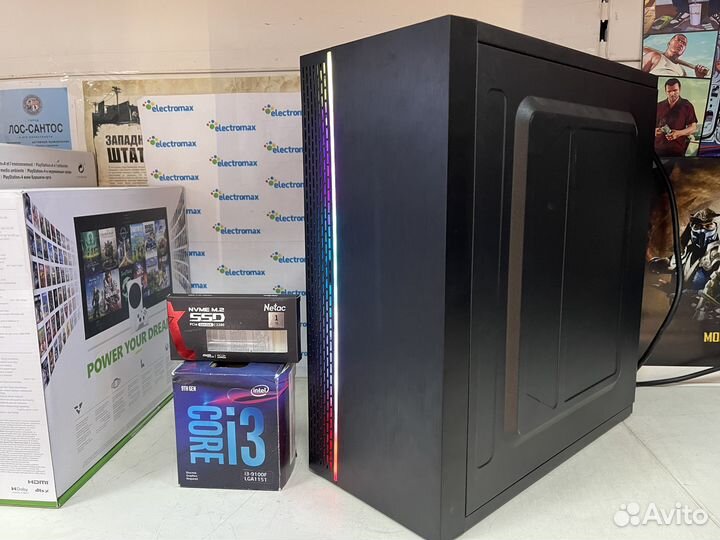 Компьютер для игр Core i3-9100F / GTX 1050 +16игр