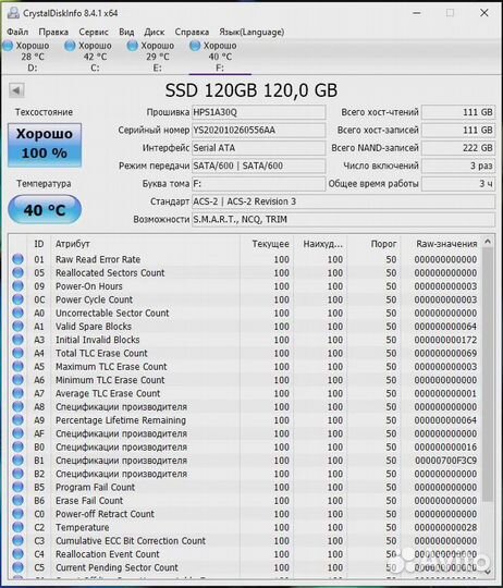 Жесткий диск ссд SSD Goldenfir 120 Гб Новый