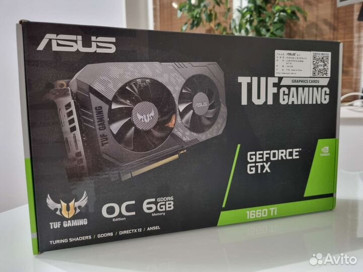 Видеокарта Asus gtx 1660 ti 6gb