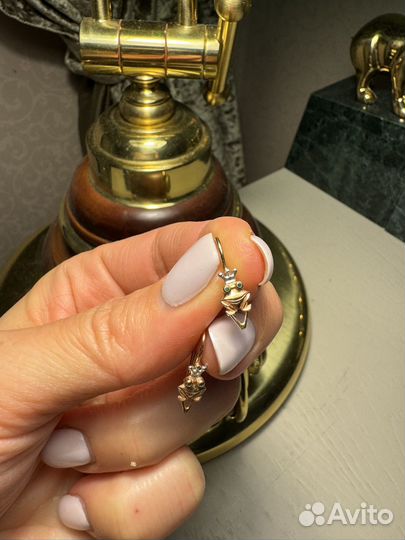 Золотые серьги для девочки