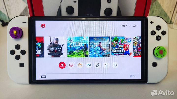 Nintendo Switch oled (picofly, 128gb с играми)