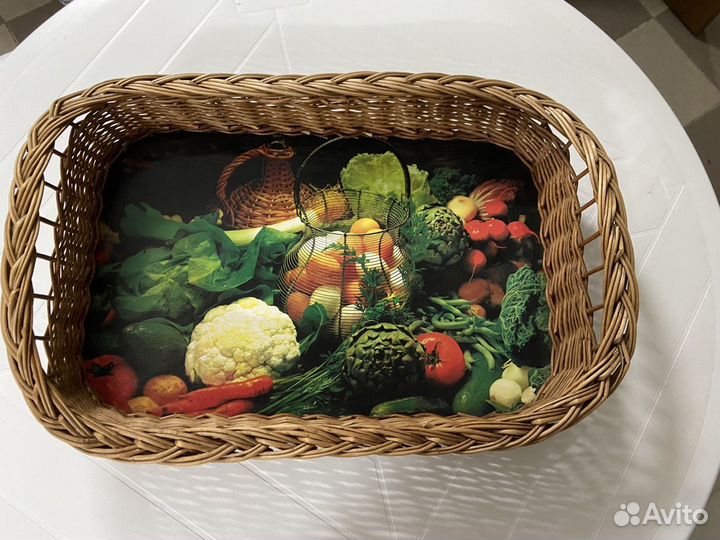 Поднос из натуральной лозы