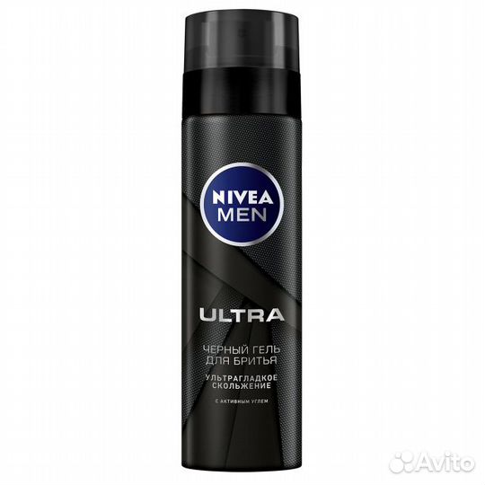 Гель для бритья nivea Ultra черный, 200 мл