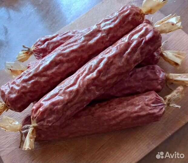 Колбаса копченая говяжья домашняя халяль