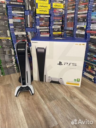 PS5 с приводом, как новая, полный комплект