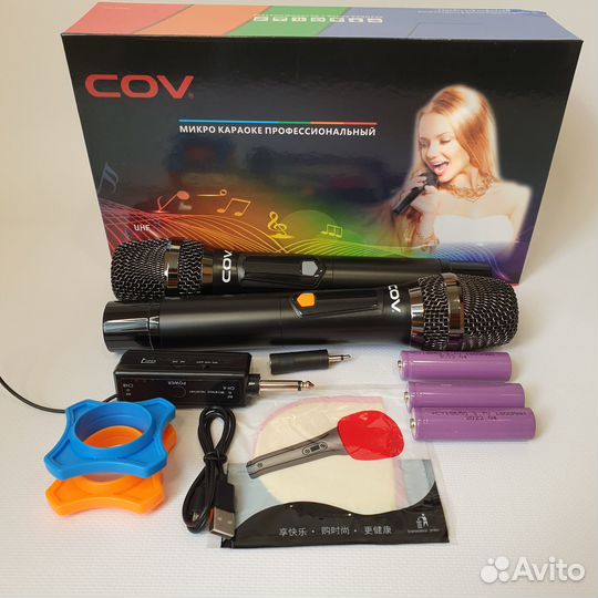 Караоке-система с двумя беспроводными микрофонами