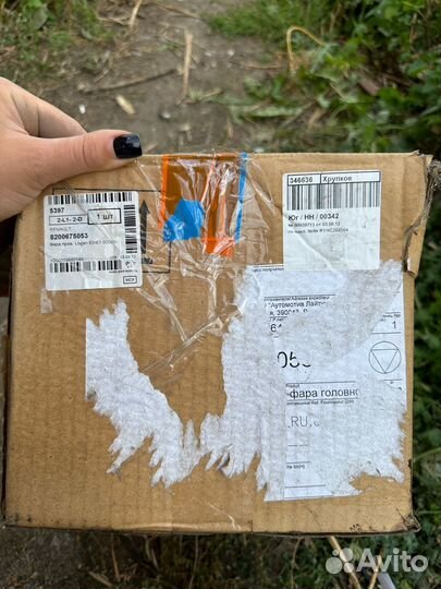 Фара правая renault logan 2005-2014 хром серая