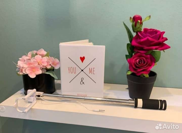 Фотоальбом + селфи палка, монопод подарочный набор