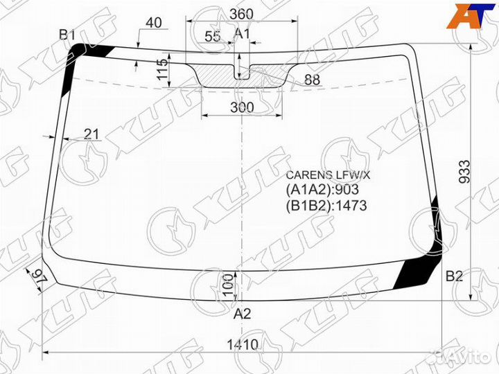 Лобовое стекло на Kia Karens 99-06г