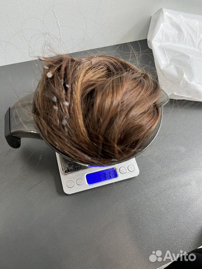 Волосы темные 73-75 см 131 грамм