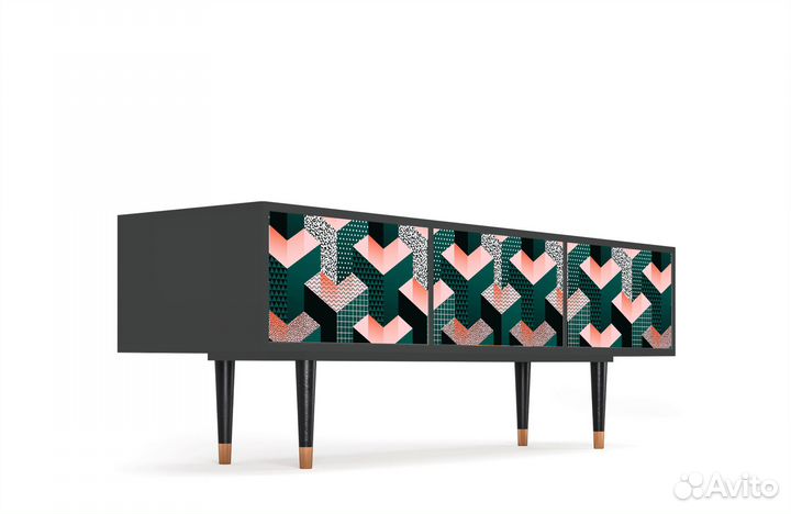 Тв-тумба T4 - Антрацит - Geometric Madness