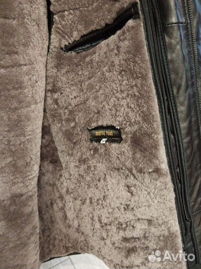 Кожаная куртка мужская пилот на меху