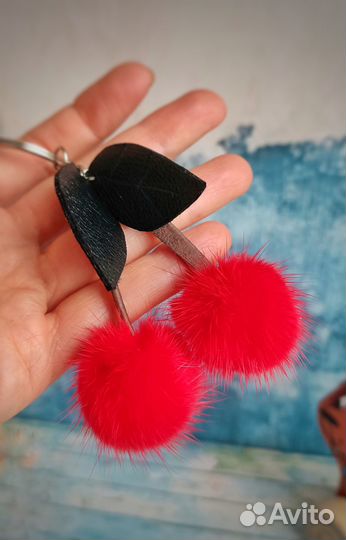 Брелок из натуральной норки