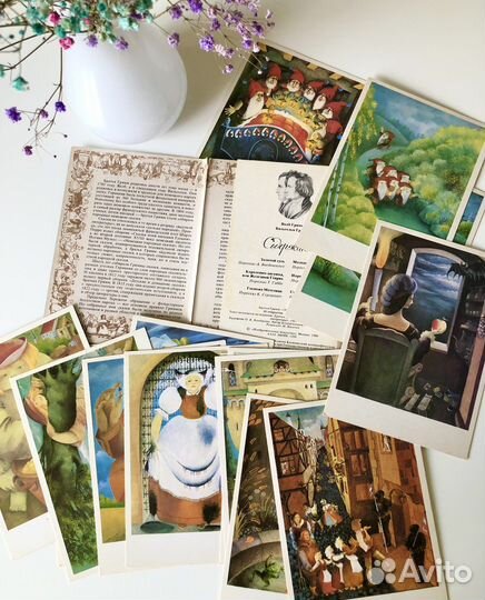 Набор открыток сказки Братьев Гримм «Золотой гусь»