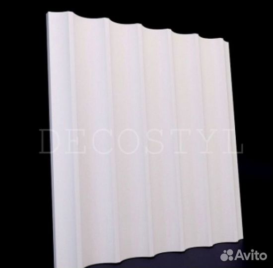 Гипсовая 3D панель DecoStyl Рейка вогнутая
