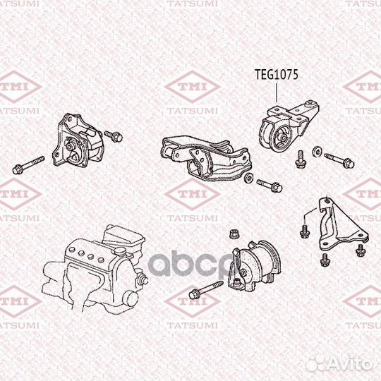Опора двигателя зад TEG1075 tatsumi
