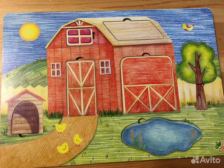 Деревянная игра с вкладышами