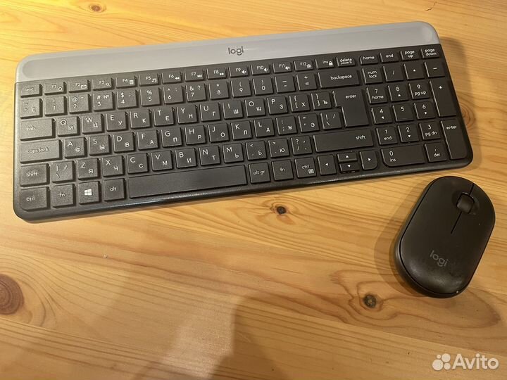 Комплект беспроводная клавиатура и мышь logitec