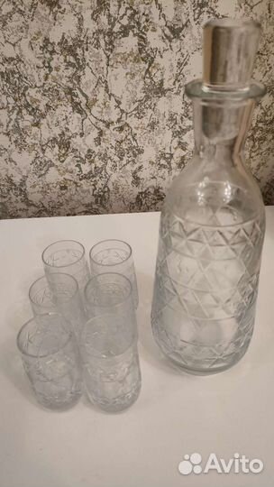 Графин и 6 стопок набор СССР