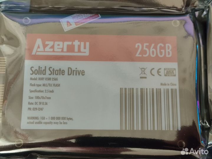 Новый SSD диск Azerty Bory R500 256GB
