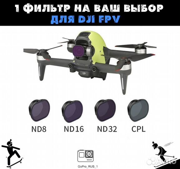 Фильтр для Dji FPV ND8 ND16 CPL