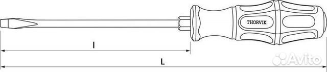 Sdlg575 Отвертка стержневая ударная шлицевая, SL5х