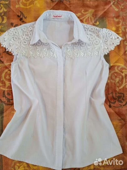 Блузка белая для девочки,р.146