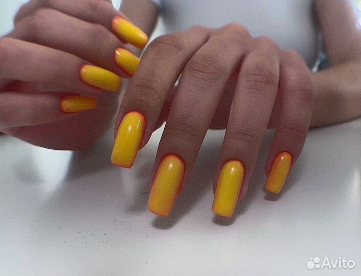 Маникюр гель лак наращивание