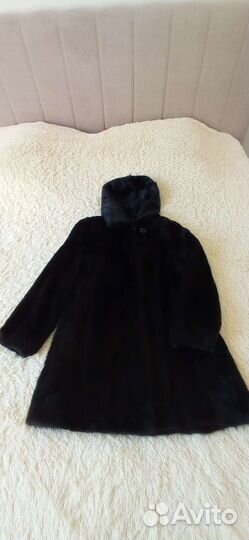 Шуба норковая с капюшоном 44 46