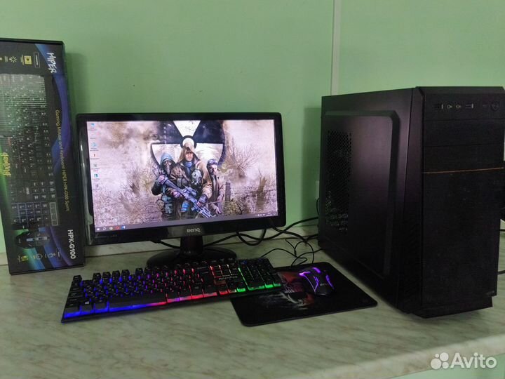 Пк 4ядра,12озу,ssd,hdd,550ti,монитор