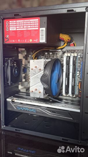 Игровой компьютер xeon x3440+rx470 8gb+ 24gb ram