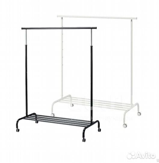 Вешалка напольная IKEA ригга Белая Черная